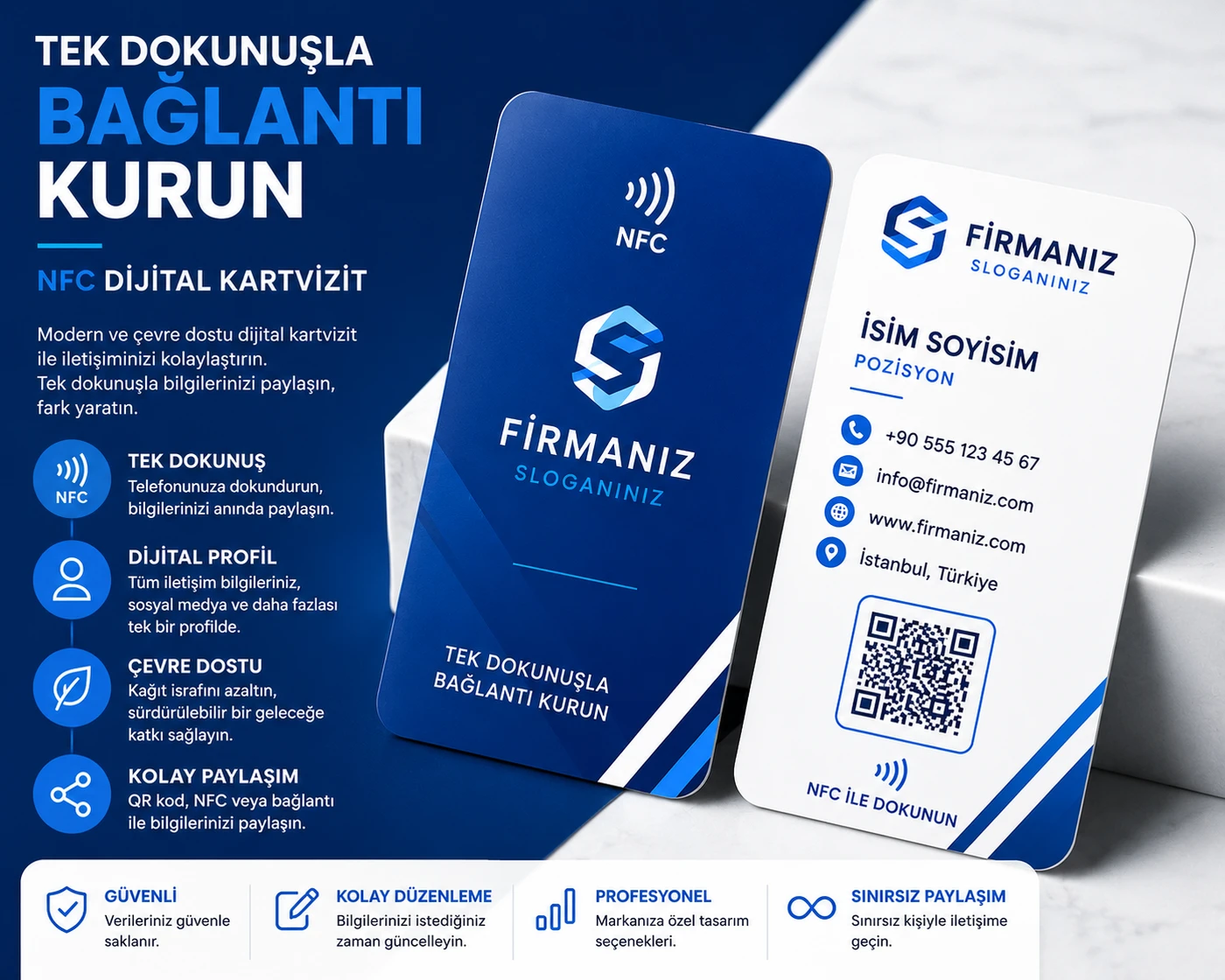 1 Adet Özel Baskılı NFC Kart ürün görseli