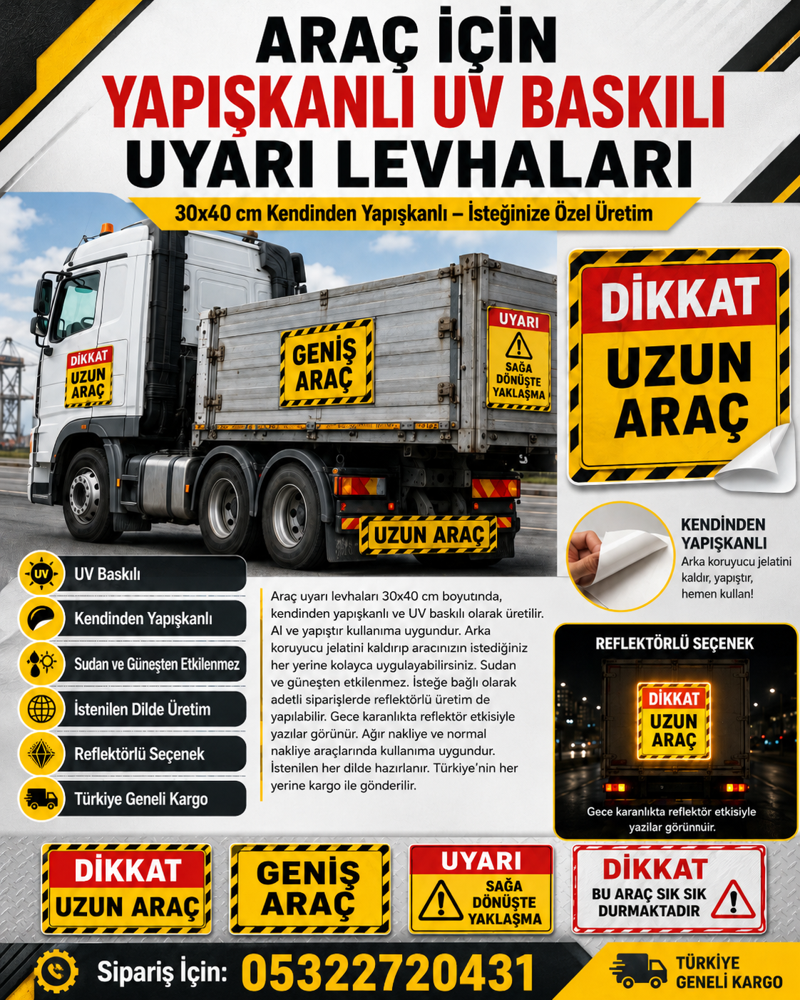 Ağır vasıta ve tır levhaları ve yönlendirme tabela baskısı